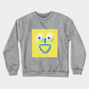 Smiling emoticon on a yellow background. Crewneck Sweatshirt